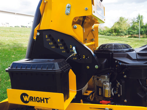 COX Commercial Mowers The Stander® B Stand on mower close up of gears and engine photo